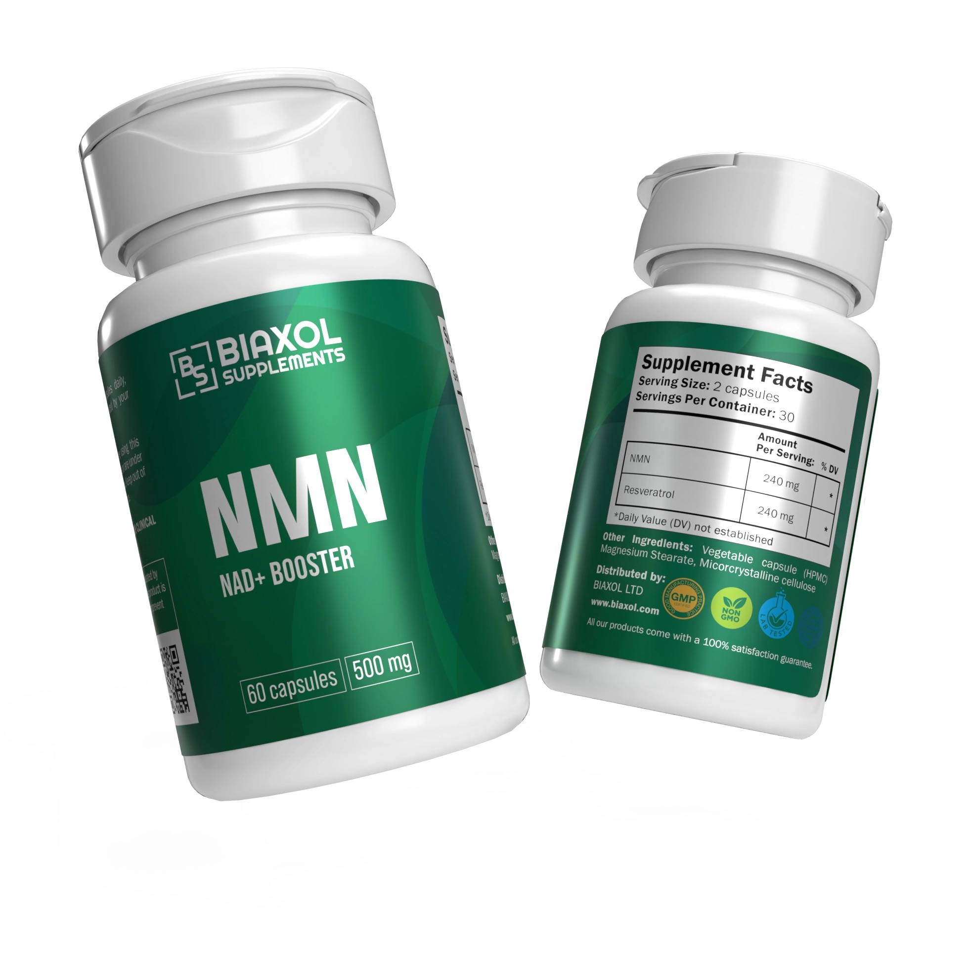 NMN & Resveratrol Biaxol Supplements facts