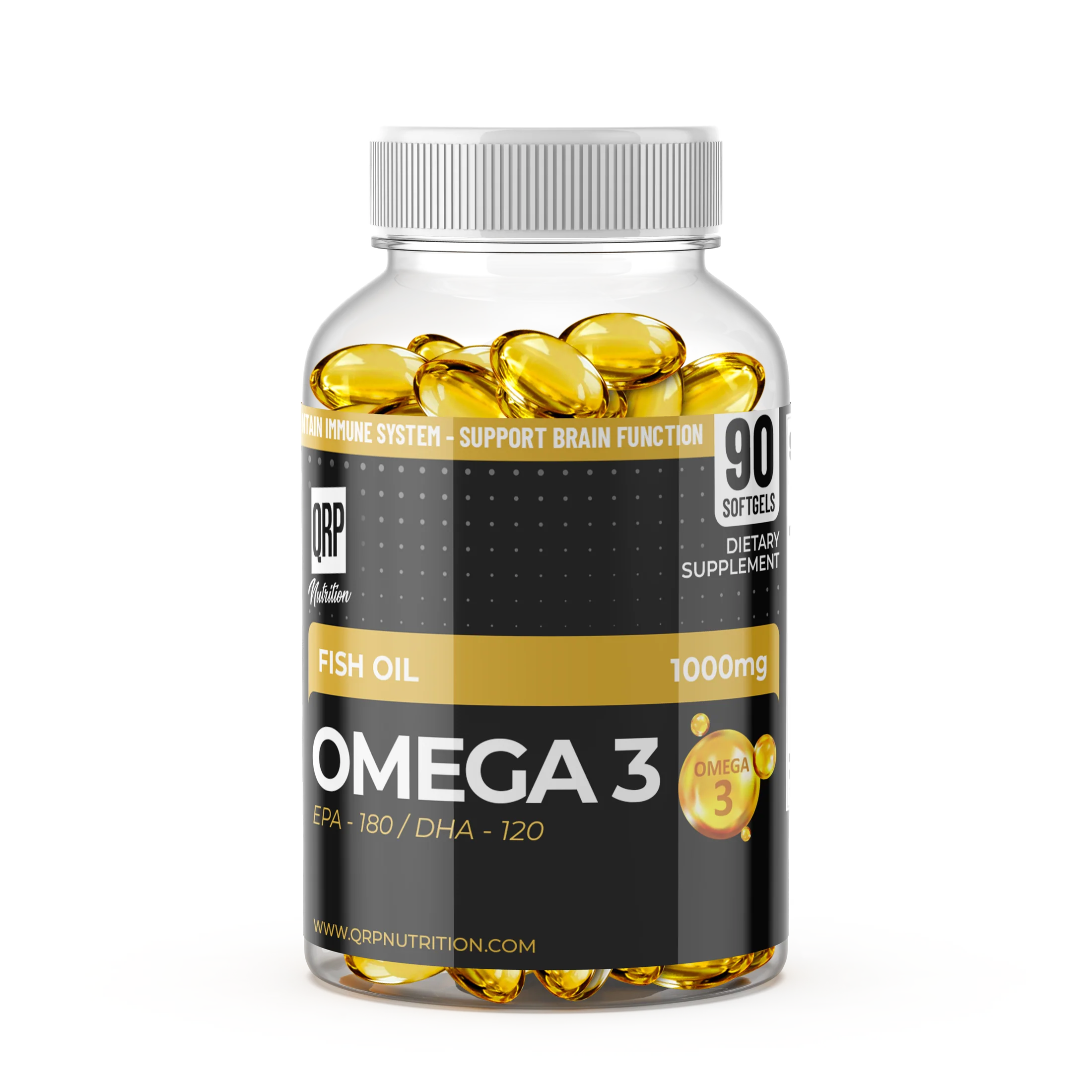 QRP Nutrition Omega-3 Fish Oil 1000mg Bottle